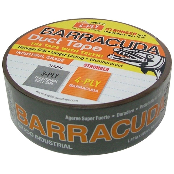 Blue Dolphin Sundries 1.9 in. x 50 yds Professional Grade Duct Tape - Black & Orange - 7193295