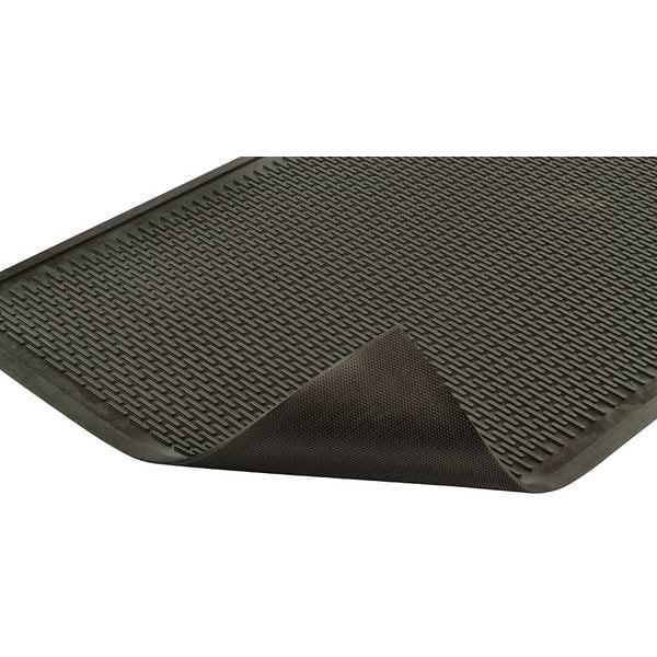 Condor Entrance Mat, Rubber, 1/4 in Thick, Black, 3 ft W x 5 ft L - 6LUP2
