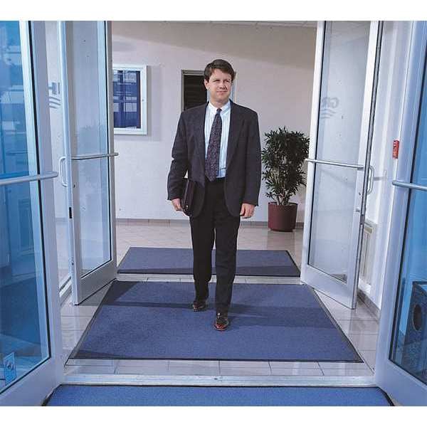 Notrax Entrance Mat, Polypropylene, 3/8 in Thick, Black, 4 ft W x 6 ft L - 141S0046BL