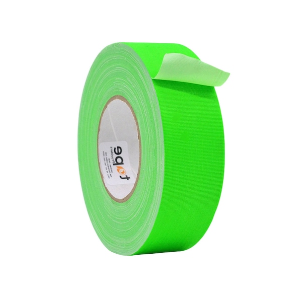 Wod Tape GTC12F Gaffer Tape Fluorescent Green 2 in. X 60 ft., 20PK - WOD GTC12F-02500-20-60-FGR