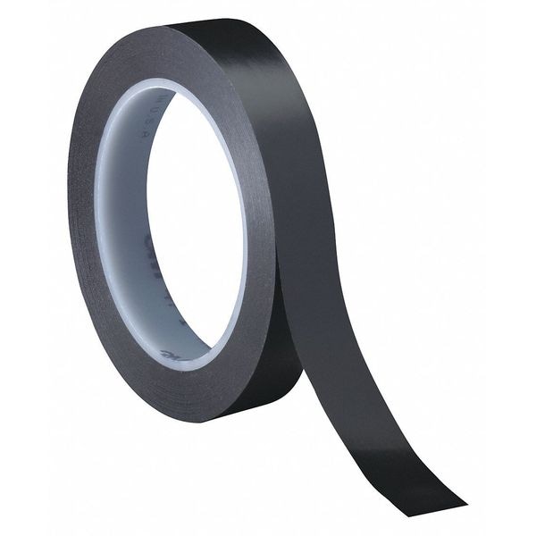 3M Vinyl Tape, 5.2 Mil, 1/2"x36 yds., Black, PK3 - T9634713PKB