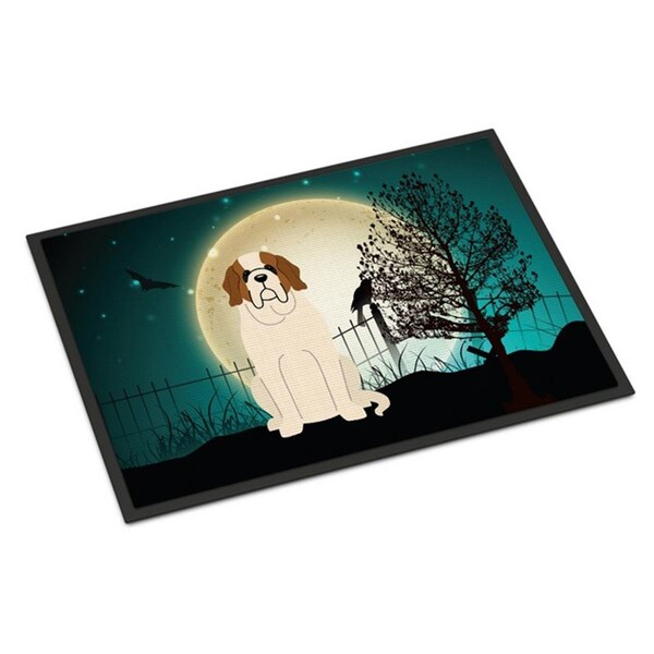 Micasa Halloween Scary Saint Bernard Indoor or Outdoor Mat18 x 0.25 x 27 in. - MI717281