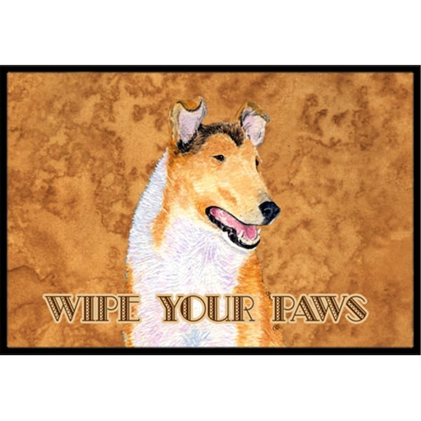 Carolines Treasures 24 x 36 In. Collie Smooth Wipe Your Paws Indoor Or Outdoor Mat - SS4903JMAT