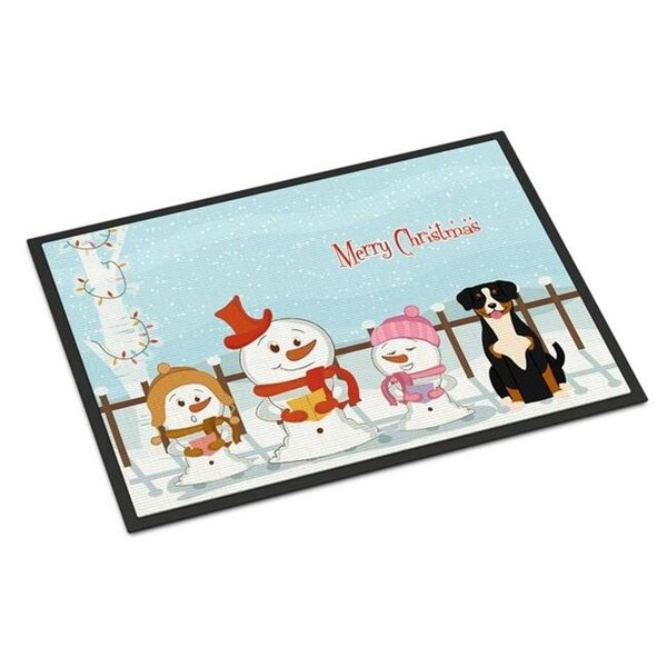 Carolines Treasures Carolines Treasures BB2369MAT Merry Christmas Carolers Entlebucher Indoor or Outdoor Mat; 18 x 0.25 x 27 in. - BB2369MAT