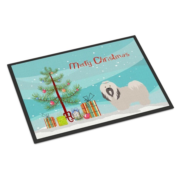 Carolines Treasures Lhasa Apso Christmas Indoor or Outdoor Mat, 24 x 36 in. - BB8481JMAT