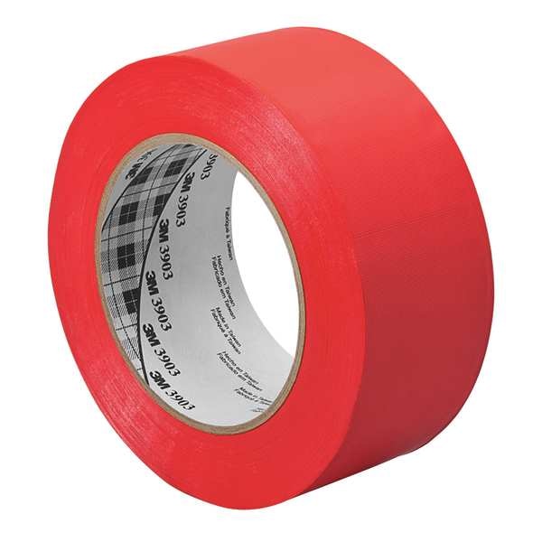 3M Duct Tape, 4 In x 50 yd, 6.5 mil, Red, Vinyl - 4-50-3903-RED