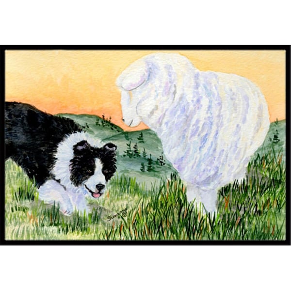 Jensendistributionservices 18 x 27 in. Border Collie Indoor Outdoor Mat - MI2557441