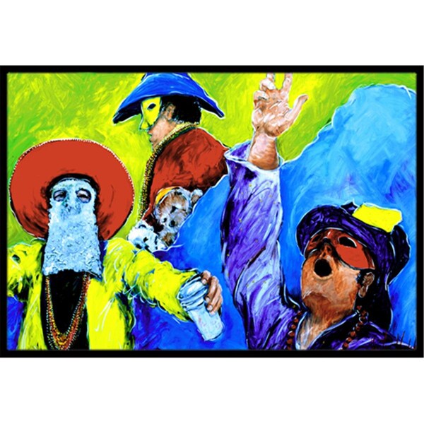 Carolines Treasures 18 x 27 in. Mardi Gras Indoor and Outdoor Doormat - MW1107MAT