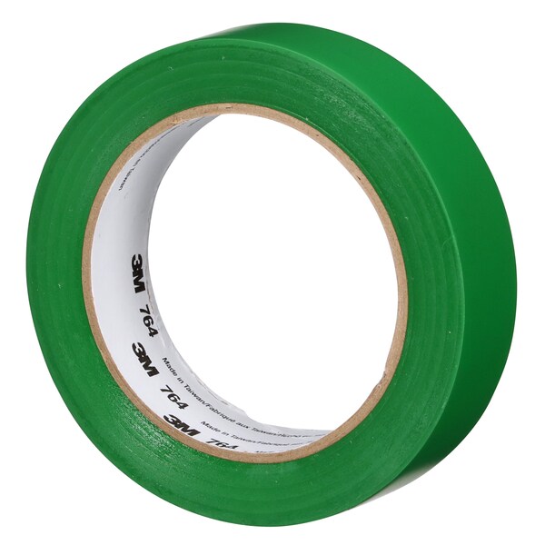 3M Vinyl Tape, 5.0 Mil, 1"x36 yds, Green, PK36 - T965764G