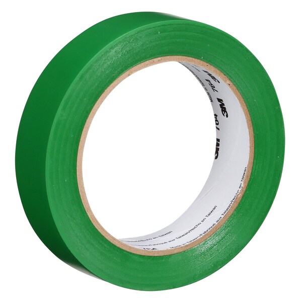 3M Vinyl Tape, 5.0 Mil, 1"x36 yds, Green, PK36 - T965764G