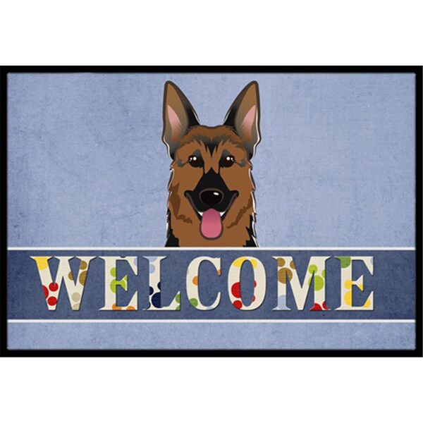 Carolines Treasures German Shepherd Welcome Indoor and Outdoor Mat- 24 x 36 in. - BB1397JMAT