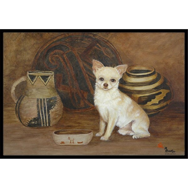 Carolines Treasures Chihuahua Ancient History Indoor and Outdoor Mat- 24 x 36 in. - MH1043JMAT