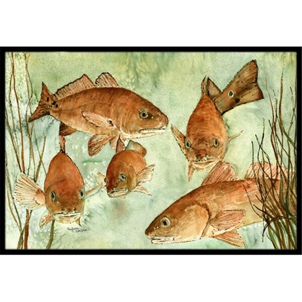 Carolines Treasures Red Fish Swim Indoor or Outdoor Mat- 24 x 36 in. - 8983JMAT