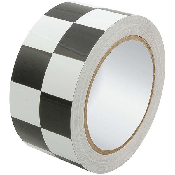 Vortex 2 in. x 45 ft. Racers Tape, Checkered Black & White - VO2621294