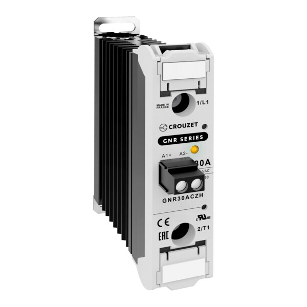 Crouzet SSR, 1 Fase, Riel DIN, 30A, EN 180-280 VCA, SALIDA 660 VCA, Cruce por Cero - GNR30ACZH