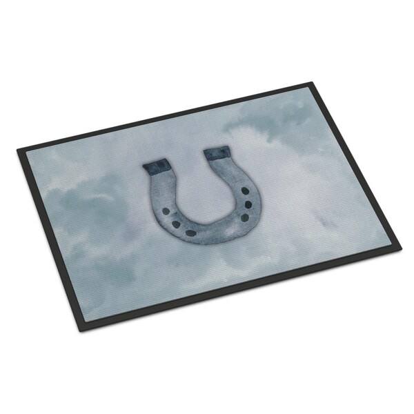 Carolines Treasures 24 x 36 in. Horseshoe Watercolor Indoor or Outdoor Mat - BB7370JMAT