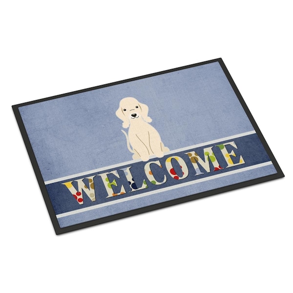 Carolines Treasures 18 x 27 in. Bedlington Terrier Sandy Welcome Indoor or Outdoor Mat - BB5672MAT