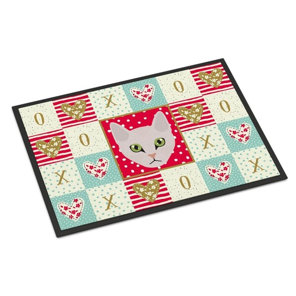 Carolines Treasures 24 x 36 in. Burmilla Cat Love Indoor or Outdoor Mat - CK5097JMAT