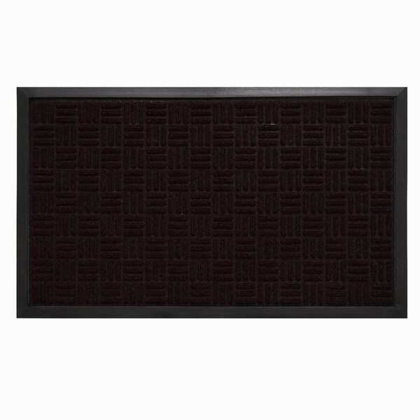 Sports Licensing Solutions Sports Licensing Solutions 24 in. W X 36 in. L Brown Parquet Rubber Door Mat - 58806