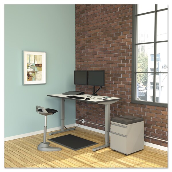 Alera Antifatigue Mat, 36" L x 24" W, 0.63" Thickness, Hard Floor/All Pile Carpets, Black - ALEAE23AFM