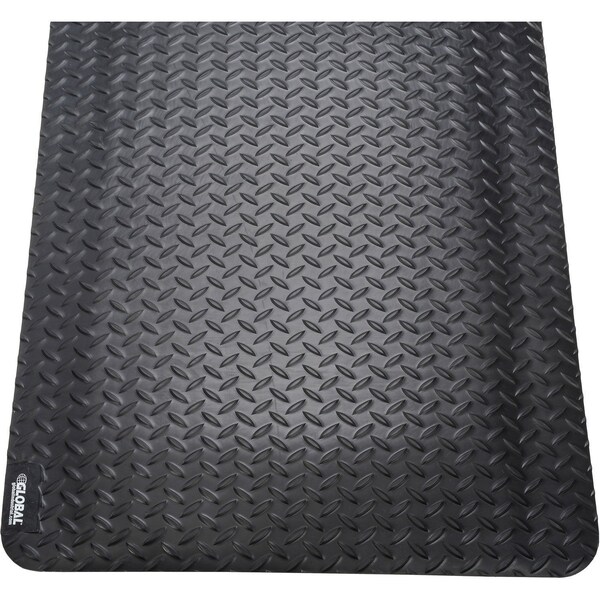 Global Industrial Antifatigue Mat, 6 in L x 4 in W, 15/16 Thickness, Black - 800324