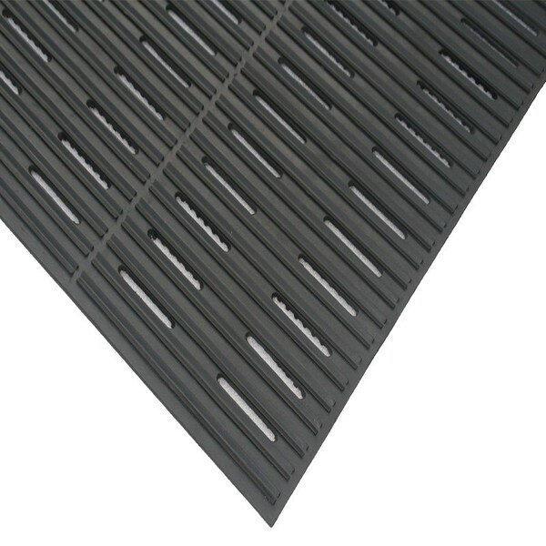 Rhino Mats PRO-TEX Drainage Mat, Rubber, Drainage Holes, 3 ft W x 60 ft L, Black - PT-360-BLK