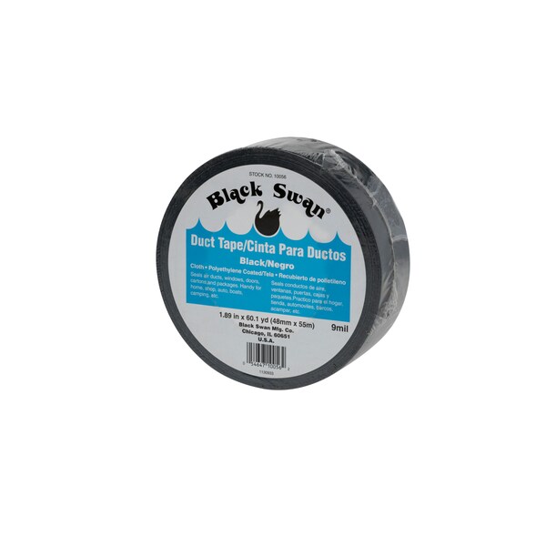 Black Swan Duct Tape, 2" x 60 yd., Black - 9 mil - 10056