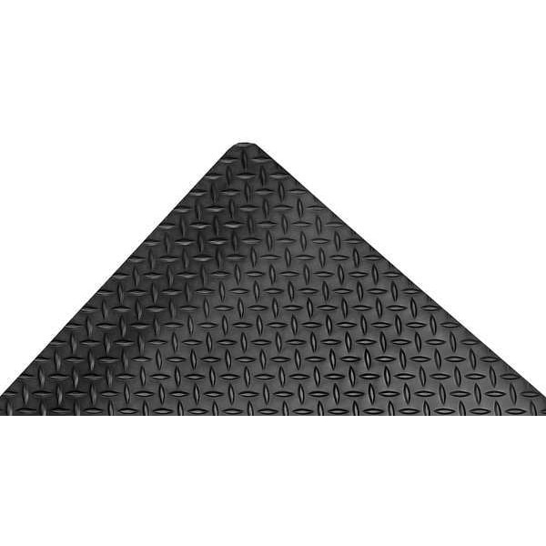 Notrax Antifatigue Mat, 3 ft. L x 2 ft. W, 9/16" Thickness, Nitrile Rubber, Diamond Plate, Black - 490S0023BL