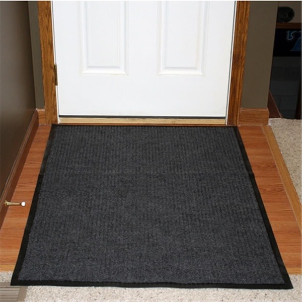 Rickis Rugs 613S0035CH 3 ft. W x 5 ft. L Spectra Rib Entrance Mat in Charcoal - RI2566424