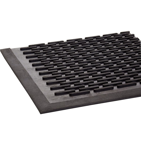 Crown Matting Technologies Indoor/Outdoor Scraper Mat, 0.25" Thick, Black, 43.75 in W x 66 in L - TD 0046BK