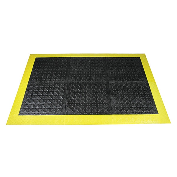 Ergo Advantage Safe-Flex Interlocking Antifatigue Mat Kit, Vinyl, 3 ft W x 5 ft L, 1 in Thick - AG1BZ2