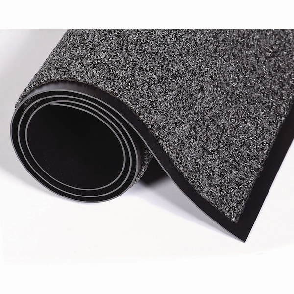 Crown Matting Technologies Cross-Over Wiper Mat, 0.31" Thick, Gray, 48 in W x 6 in L - CS-0046GY