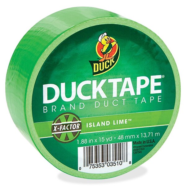 Duck Brand Duck 1.88 in. W X 15 yd L Neon Green Solid Duct Tape - 1265018