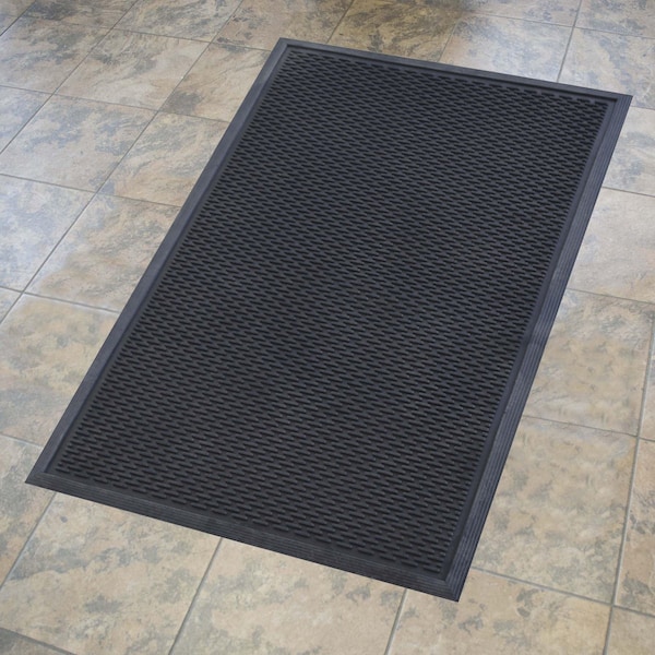 Amerihome 3 x 5 Foot Commercial Slotted Scraper Rubber Mat - RMATSS35