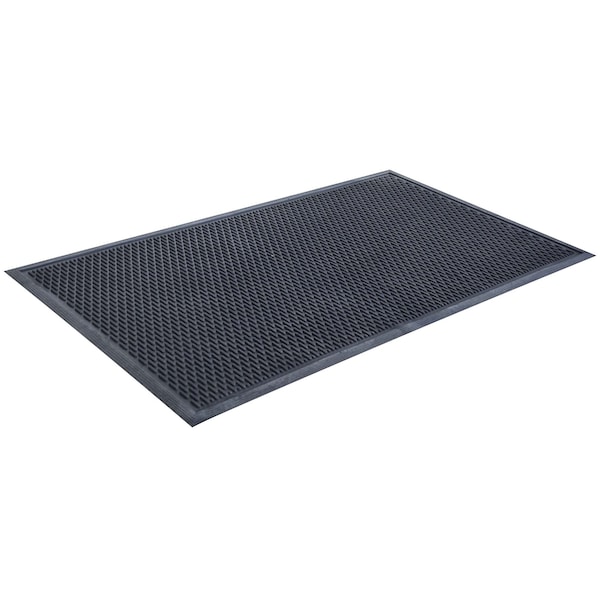 Amerihome 3 x 5 Foot Commercial Slotted Scraper Rubber Mat - RMATSS35