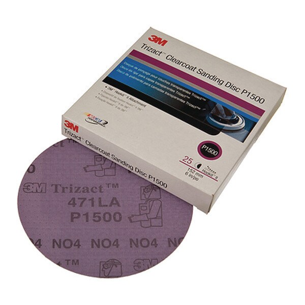 3M Clearcoat, Sanding Disc, 3", 1500Grit, PK100 - 02094