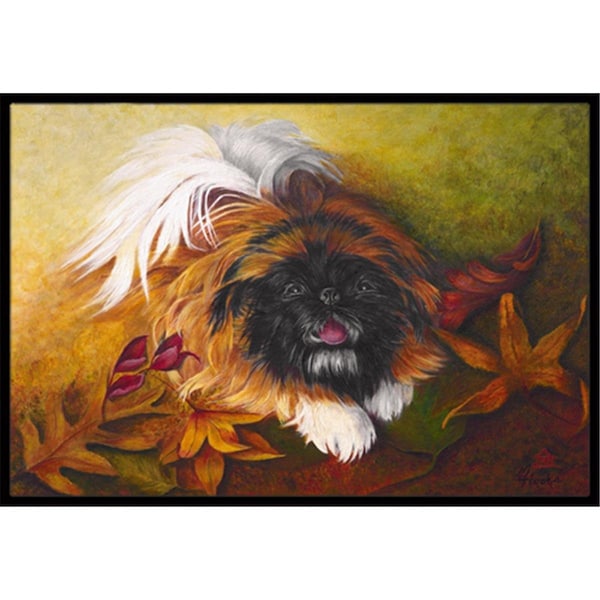 Carolines Treasures Pekingese Boogie Indoor and Outdoor Mat- 18 x 27 in. - MH1046MAT