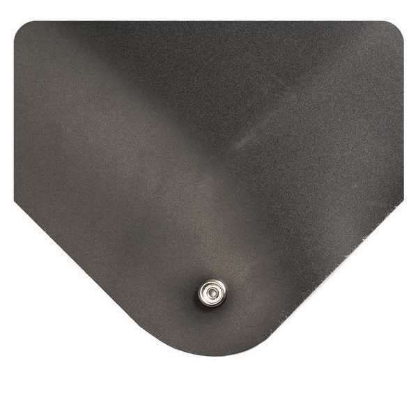 Wearwell Black Electrically Conductive UltraSoft Mat, 15/16" Thick, PVC Surface With Nitrile Infused Sponge - 786.1516X3X5SMBK