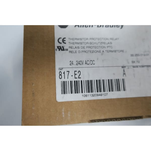 Protección con termistor Allen Bradley 24240VAc 24240VDC, 817E2 - 817-E2