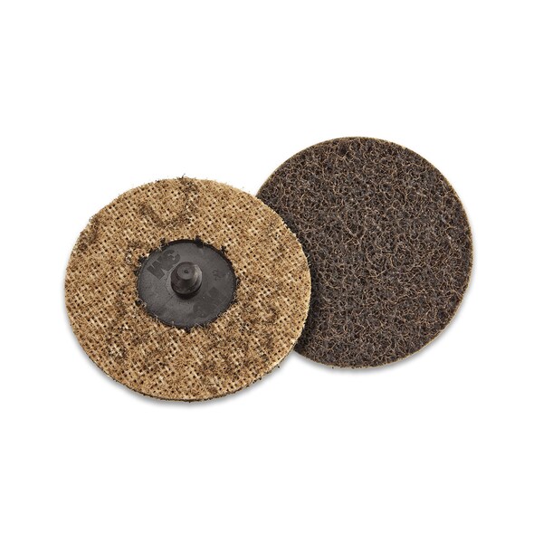 Scotch-Brite Roloc Surface Conditioning Disc, 07485, A/O Coarse, TR, 3 in, with Scrim, 4PK - SC-DR