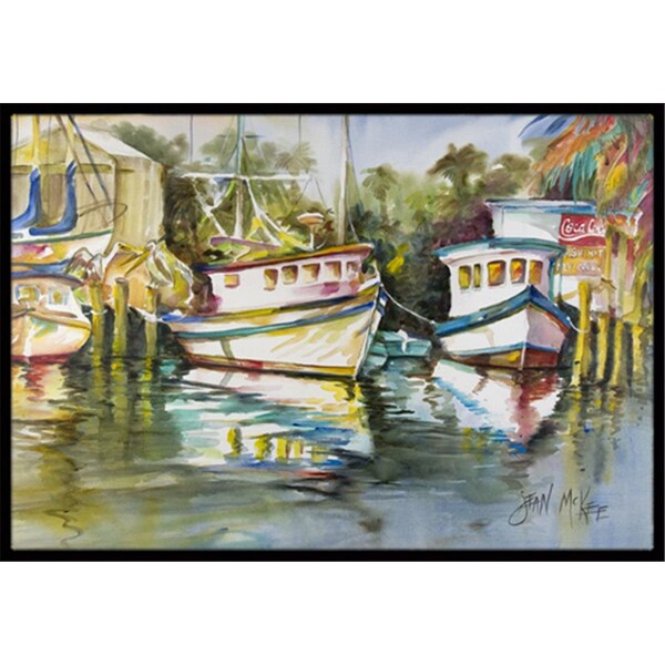 Carolines Treasures Fish Market Indoor and Outdoor Mat- 18 x 27 in. - JMK1047MAT