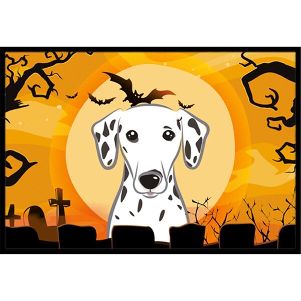 Carolines Treasures Halloween Dalmatian Indoor and Outdoor Mat- 18 x 27 in. - BB1768MAT