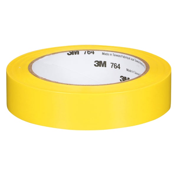 3M 3M 764 Vinyl Tape, 5.0 Mil, 1" x 36 yds, Yellow, 36/Case - T965764Y