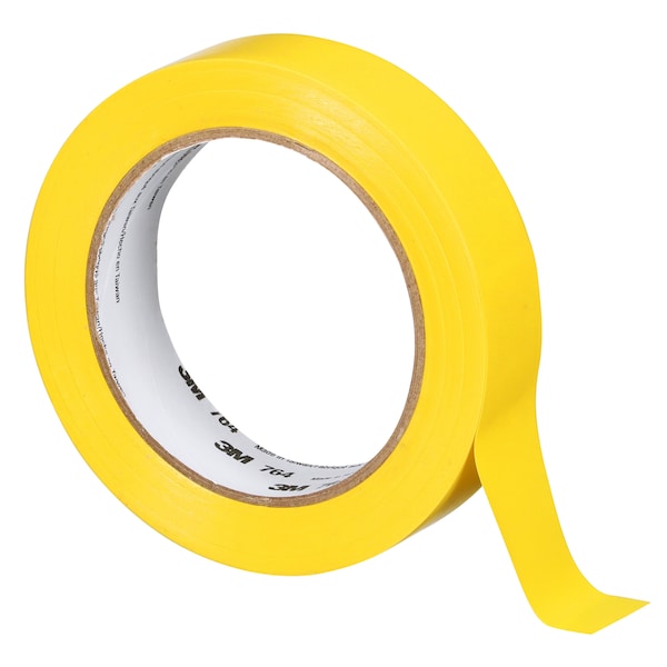 3M 3M 764 Vinyl Tape, 5.0 Mil, 1" x 36 yds, Yellow, 36/Case - T965764Y