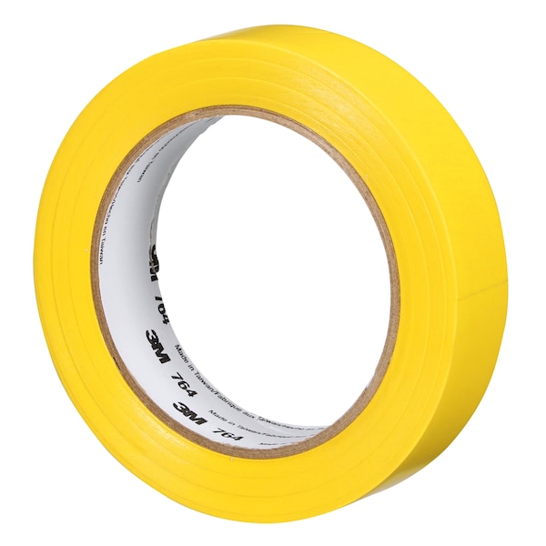3M 3M 764 Vinyl Tape, 5.0 Mil, 1" x 36 yds, Yellow, 36/Case - T965764Y