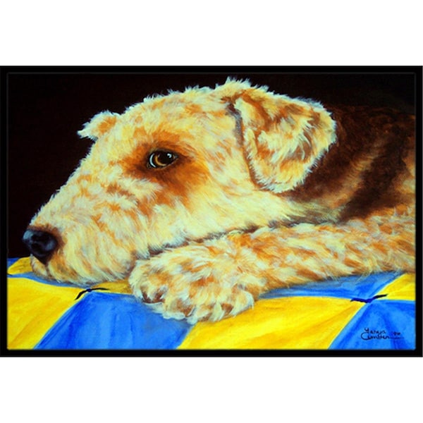 Carolines Treasures Airedale Terrier Mommas Quilt Indoor or Outdoor Mat- 24 x 36 - AMB1174JMAT