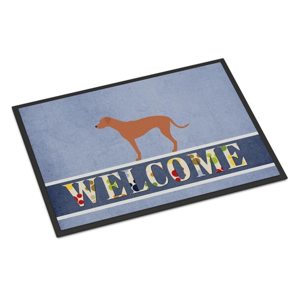 Carolines Treasures Rhodesian Ridgeback Welcome Indoor or Outdoor Mat - 18 x 27 in. - BB8277MAT