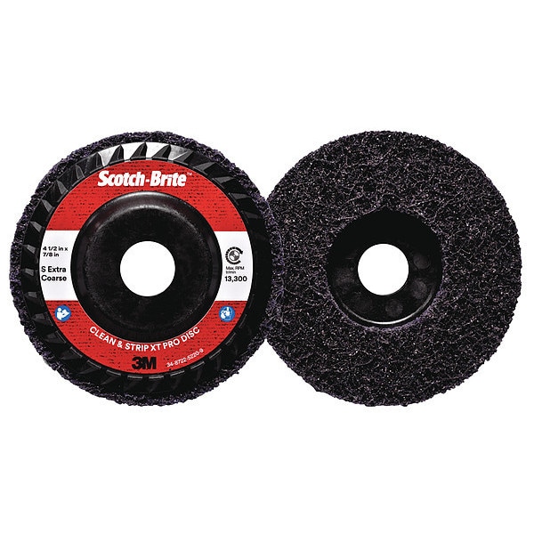 Scotch-Brite 4.5" dia. Type 27 Purple Extra Course Silicon Carbide Quick Change Disc - 61500303047