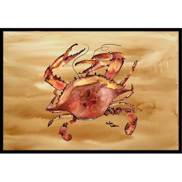 Carolines Treasures 24 x 36 in. Cooked Crab Sandy Beach Indoor Or Outdoor Mat - 8154JMAT