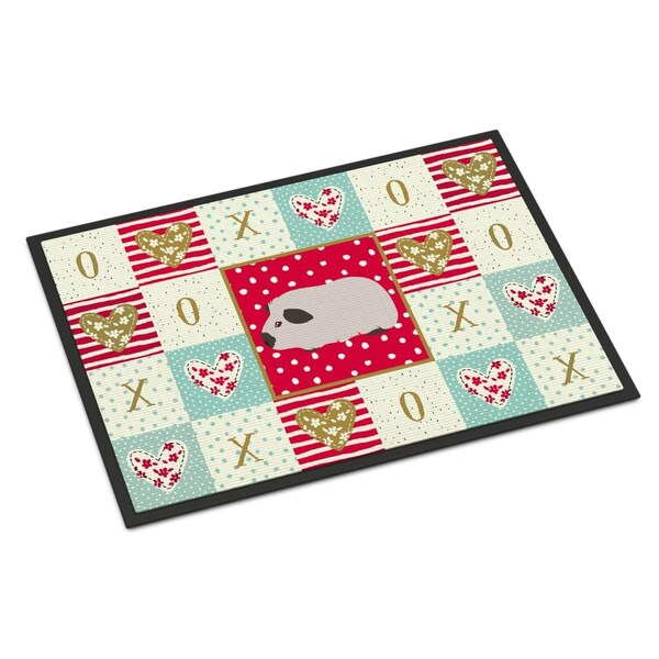 Carolines Treasures 24 x 36 in. Himalayan Guinea Pig Love Indoor or Outdoor Mat - CK5429JMAT